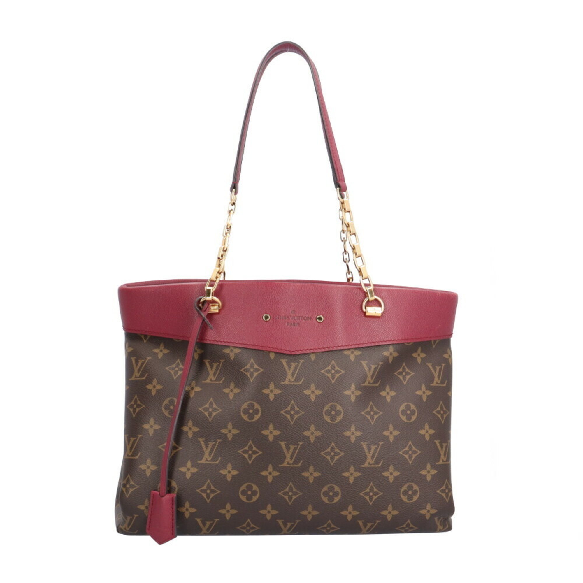 Louis Vuitton Pallas Shopper Monogram Shoulder Bag Canvas M51196 Brown Women's LOUIS VUITTON