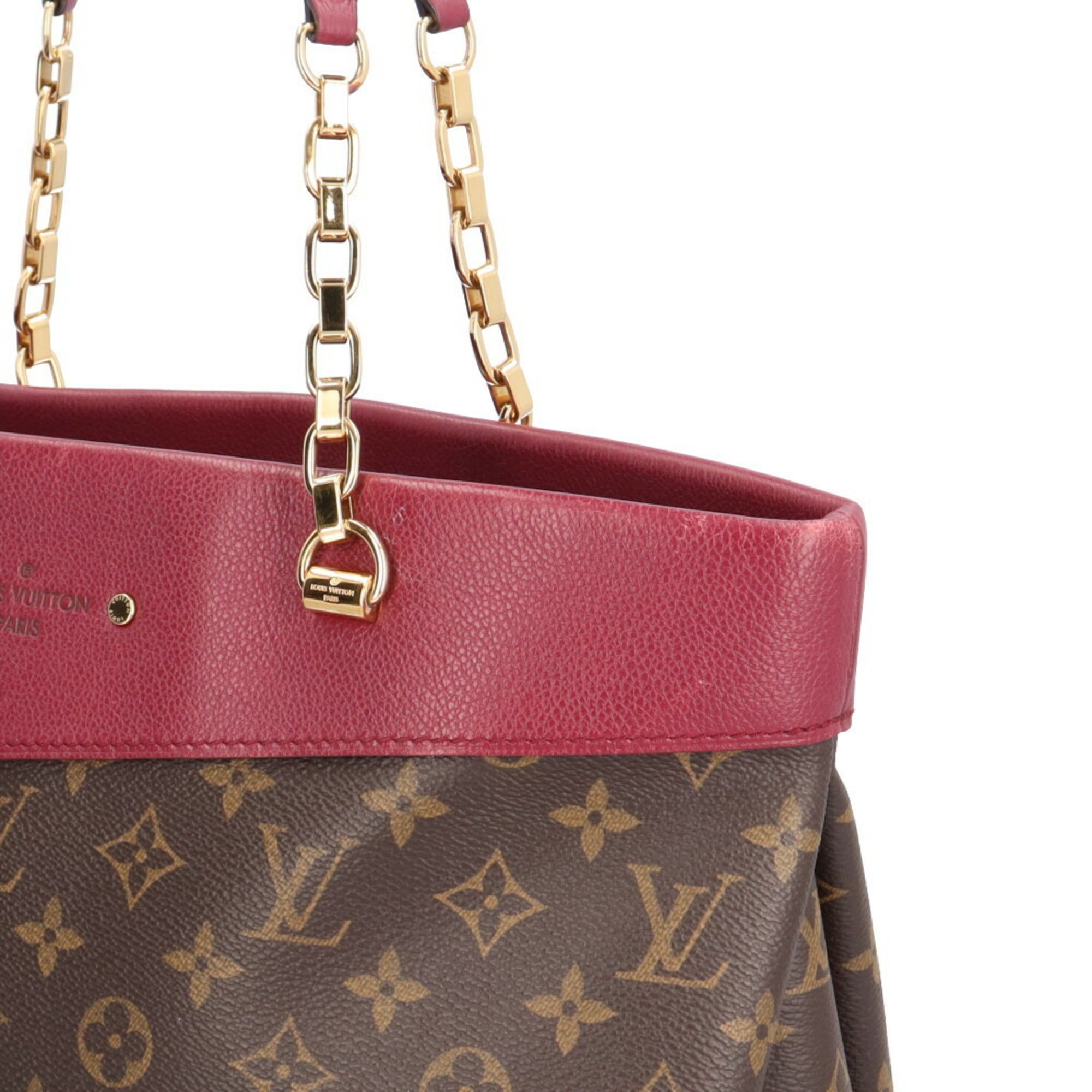 Louis Vuitton Pallas Shopper Monogram Shoulder Bag Canvas M51196 Brown Women's LOUIS VUITTON