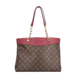 Louis Vuitton Pallas Shopper Monogram Shoulder Bag Canvas M51196 Brown Women's LOUIS VUITTON