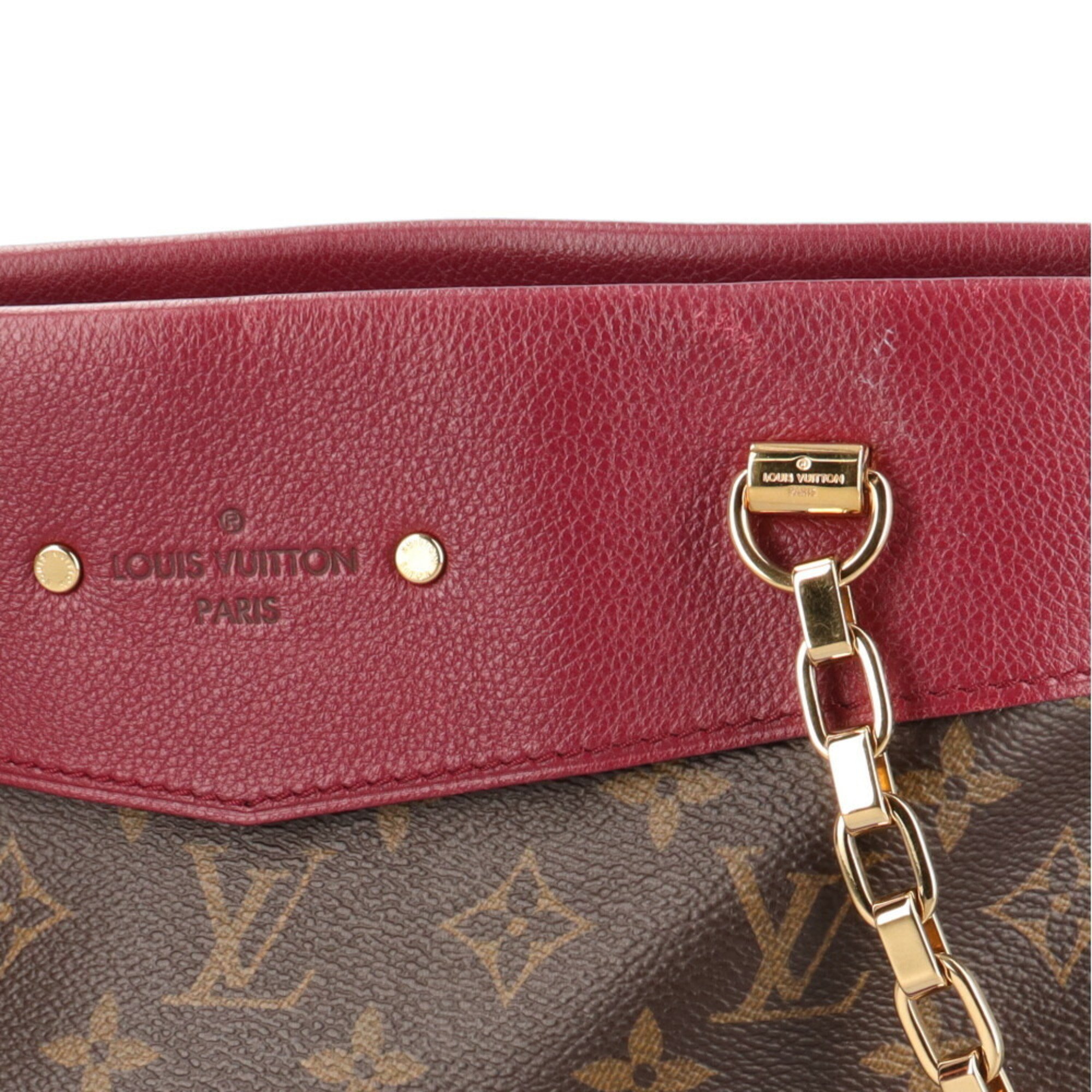 Louis Vuitton Pallas Shopper Monogram Shoulder Bag Canvas M51196 Brown Women's LOUIS VUITTON