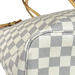 Louis Vuitton Neverfull MM Damier Azur Tote Bag Canvas N41361 White Women's LOUIS VUITTON