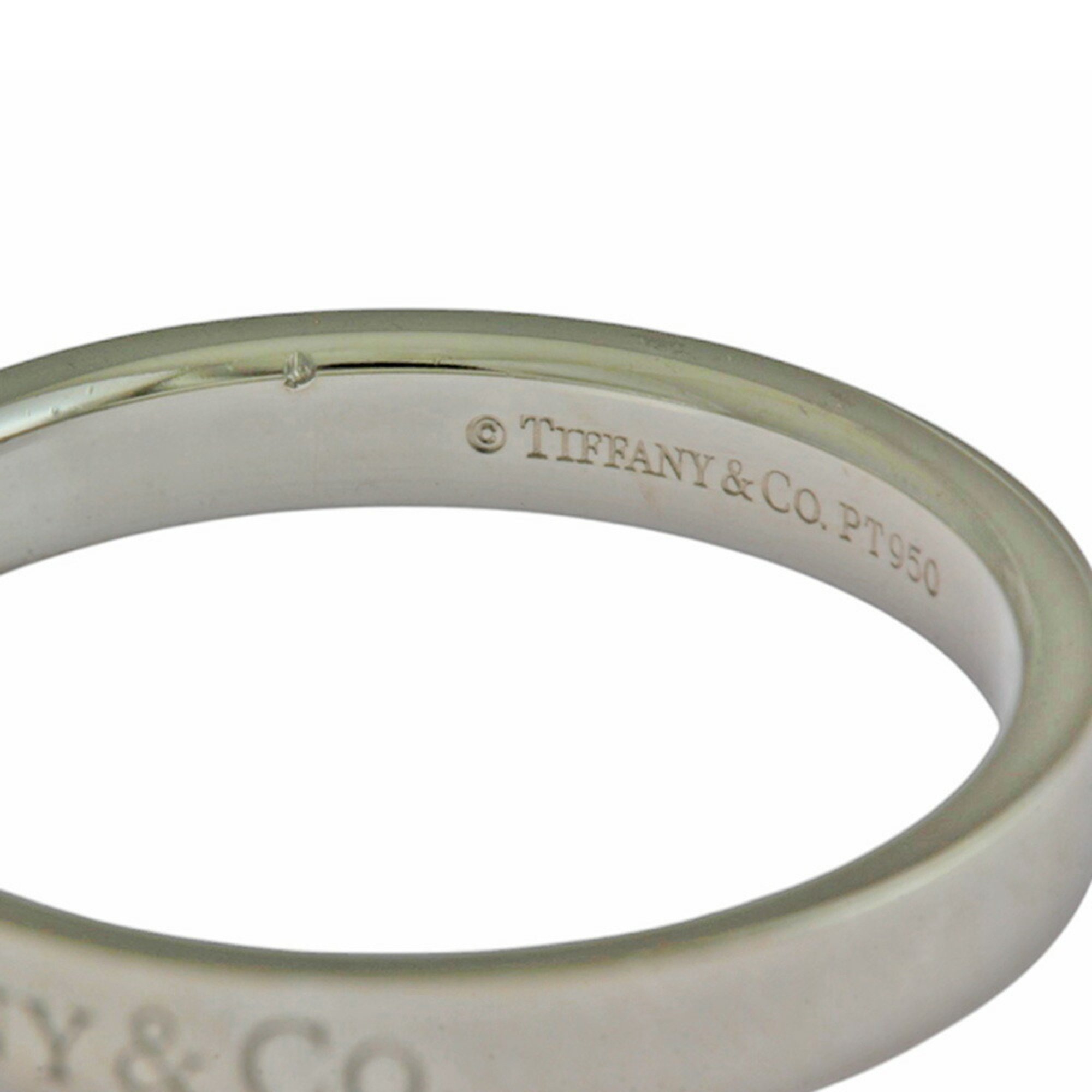 Tiffany Flat Band Ring, Tiffany, size 16, Pt950 platinum, unisex, TIFFANY&Co.