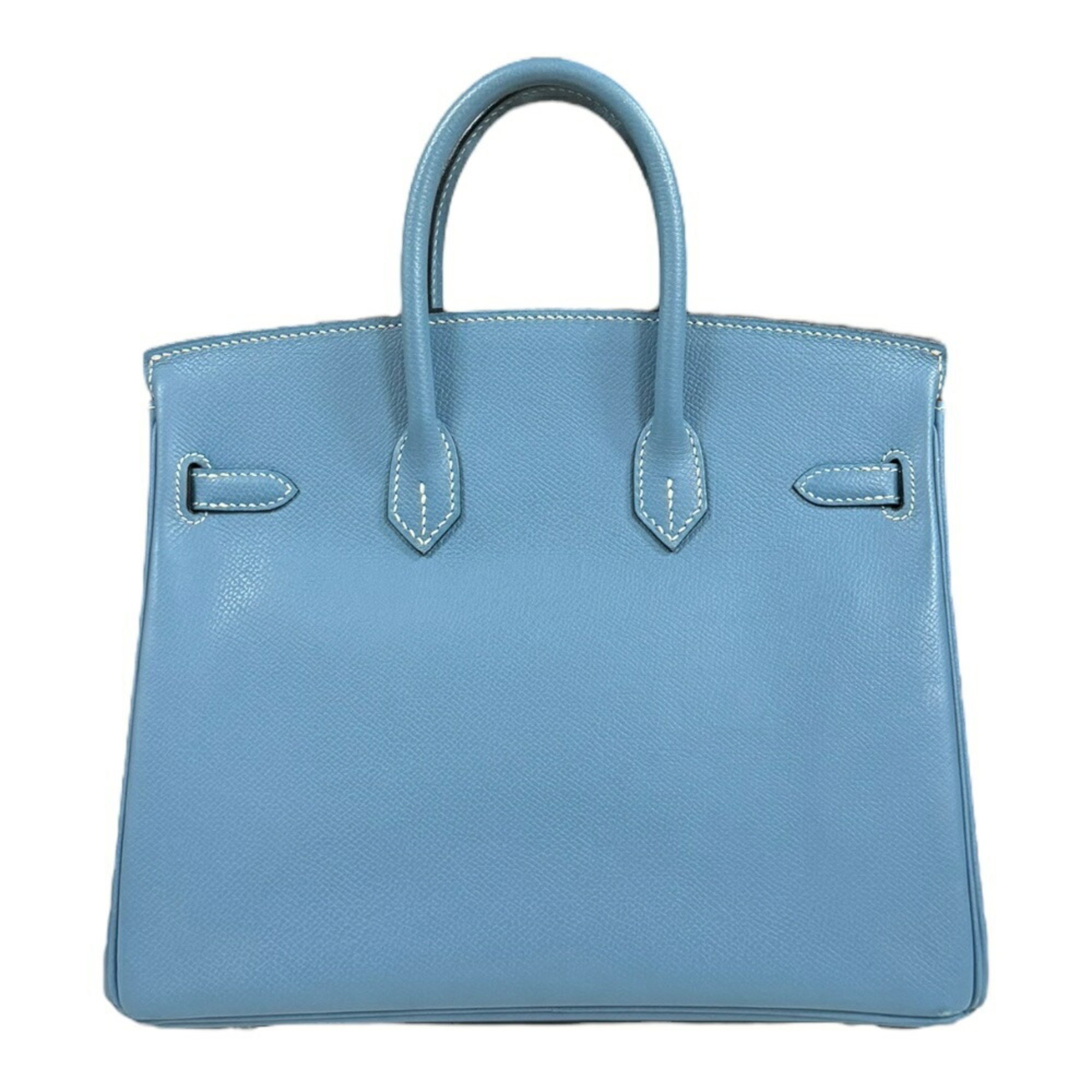 Hermes Birkin 25 Handbag Epsom Blue Women's HERMES