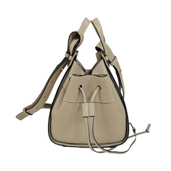 LOEWE Hammock Shoulder Bag Leather 314.30.V07 Beige Women's 2way