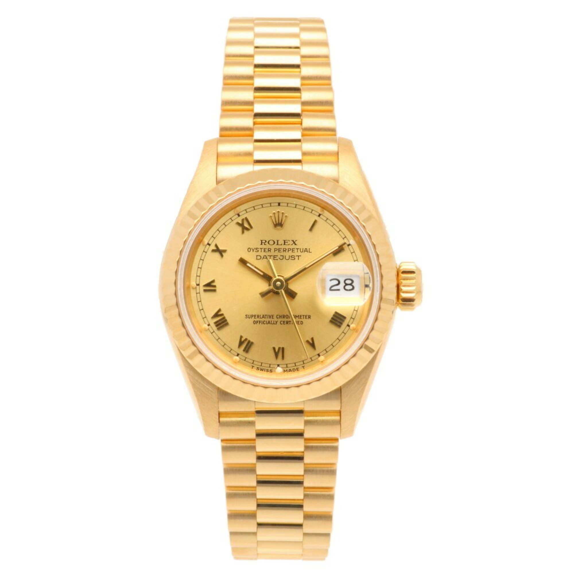 Rolex Datejust Oyster Perpetual Watch 18K 69178 Automatic Ladies ROLEX E Series 1990-1991 Overhauled