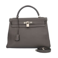 Hermes Kelly 32 Handbag Leather Grey Women's HERMES 2way