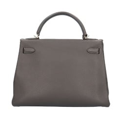 Hermes Kelly 32 Handbag Leather Grey Women's HERMES 2way