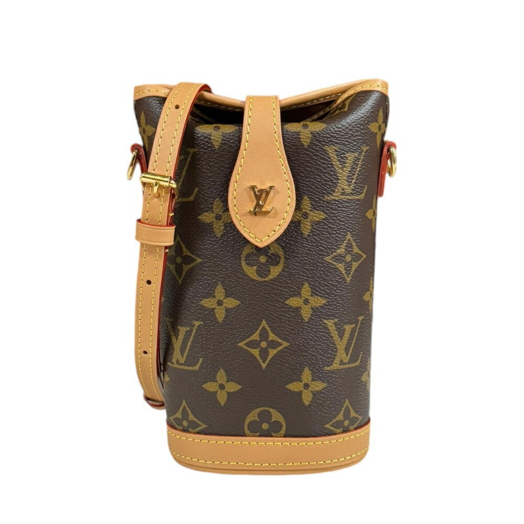 Louis Vuitton Fold Me Pouch Monogram Shoulder Bag Canvas M80874 Brown Women's LOUIS VUITTON