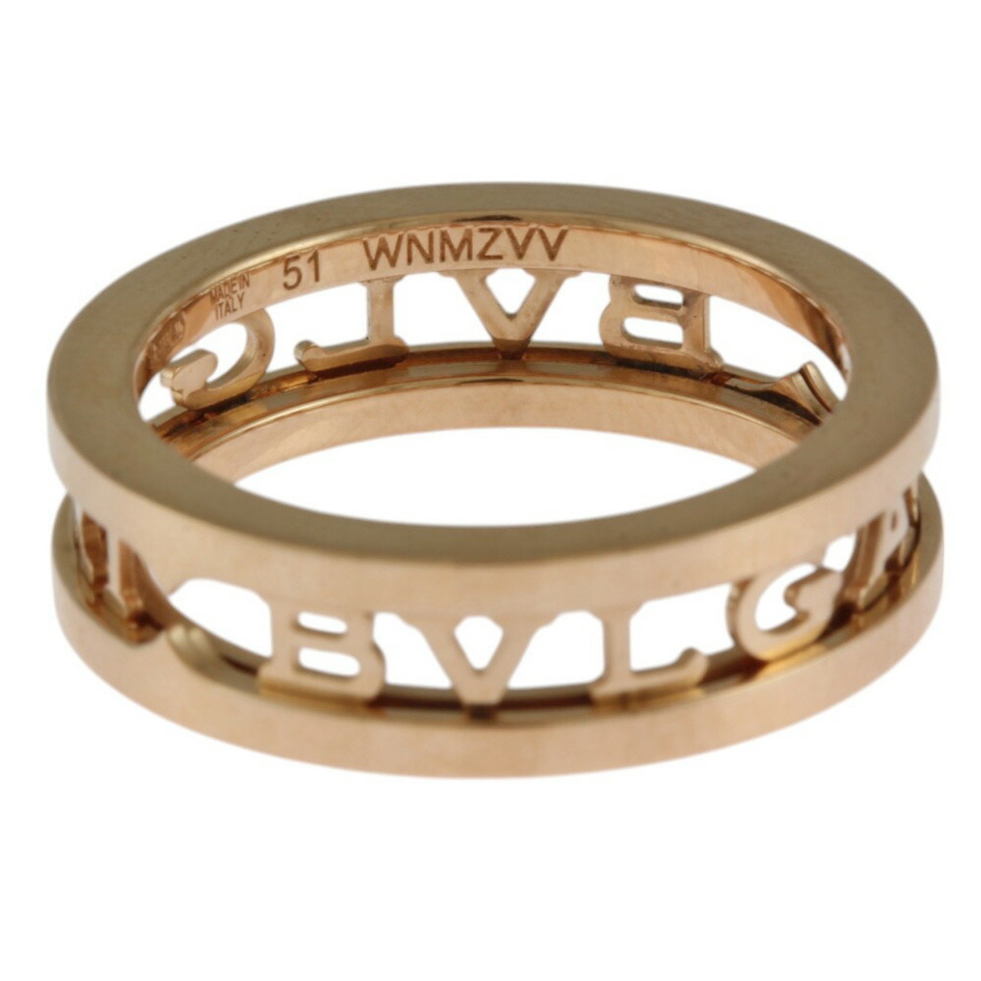 BVLGARI Work Spiral Ring, Size 10.5, 18K Gold, Women's,