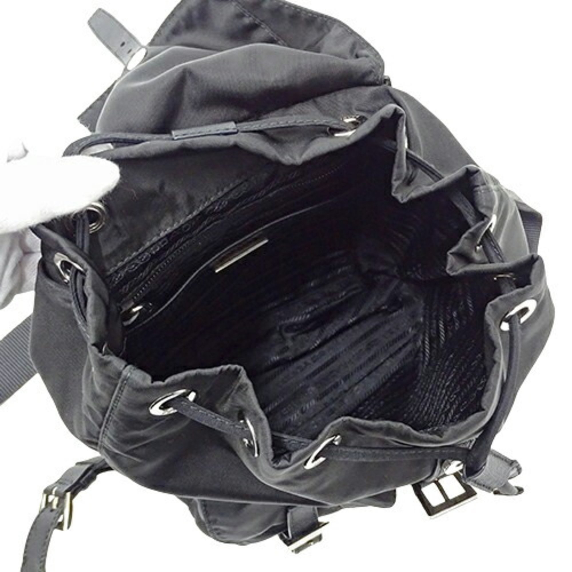 PRADA Women's Bag, Backpack, Nylon, Black, Compact