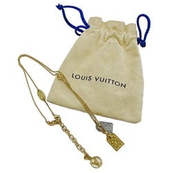 Louis Vuitton LOUIS VUITTON Necklace for Women Metal Nanogram Gold Silver M63141 LE0281 Chua Name Tag