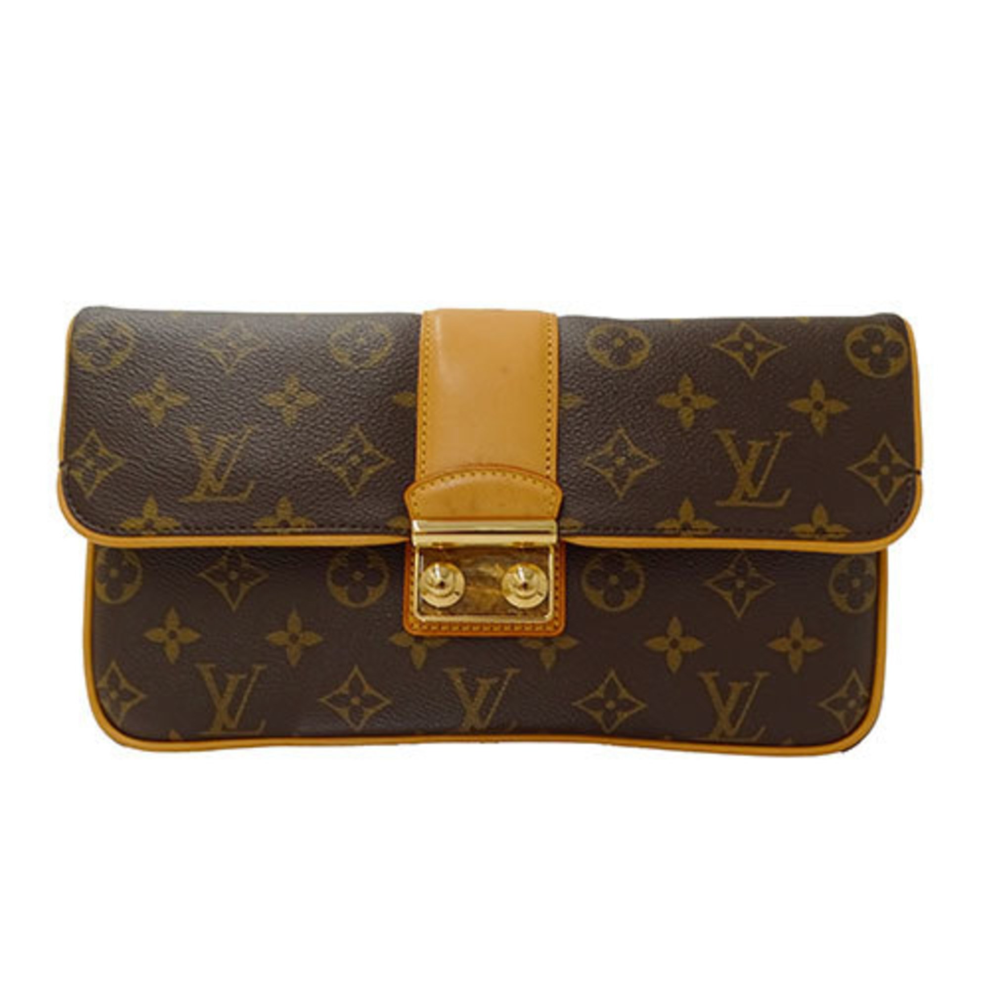 Louis Vuitton LOUIS VUITTON Bag Monogram Women's Men's Clutch Second Brown M42427