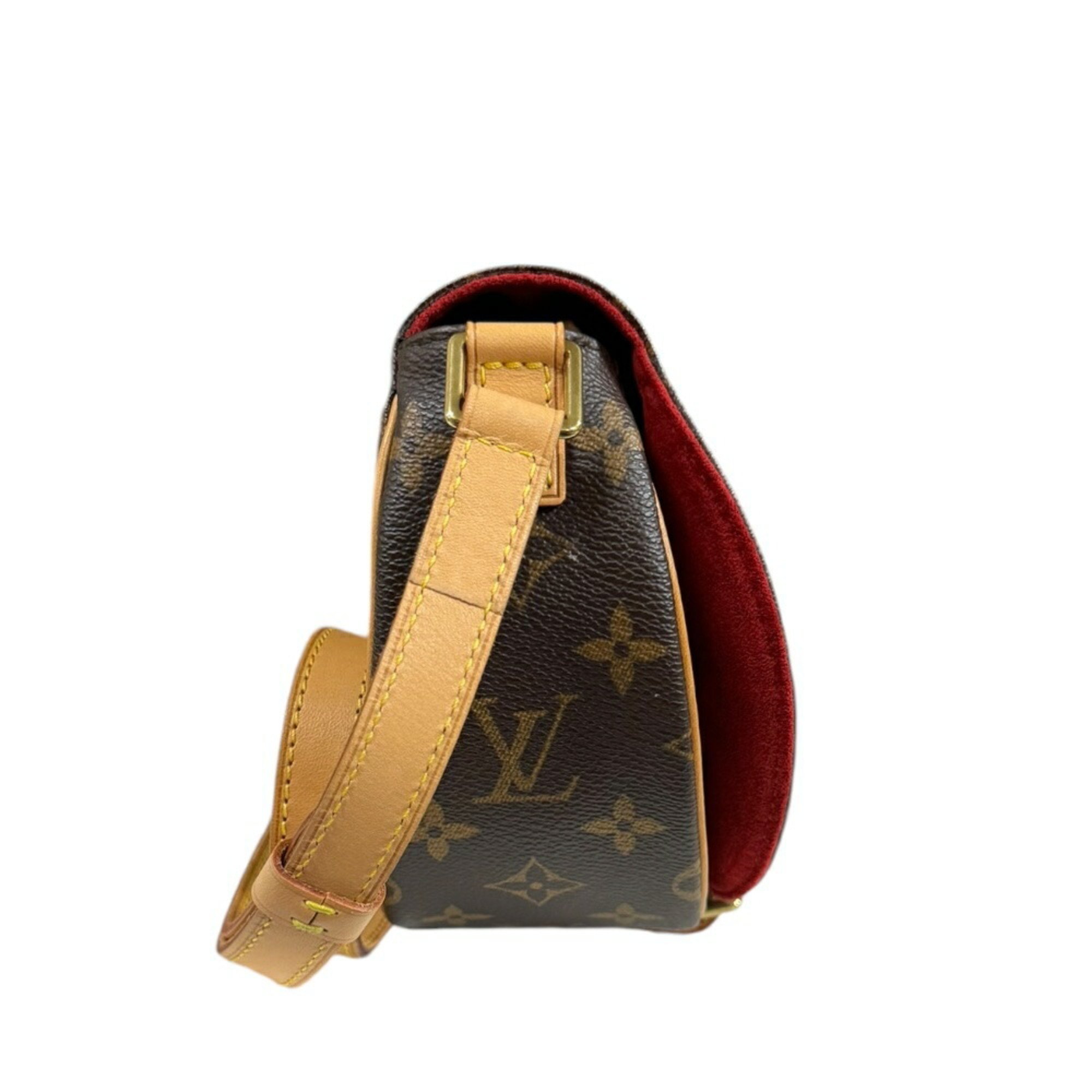 Louis Vuitton Tan Blanc Monogram Shoulder Bag Canvas M51179 Brown Women's LOUIS VUITTON