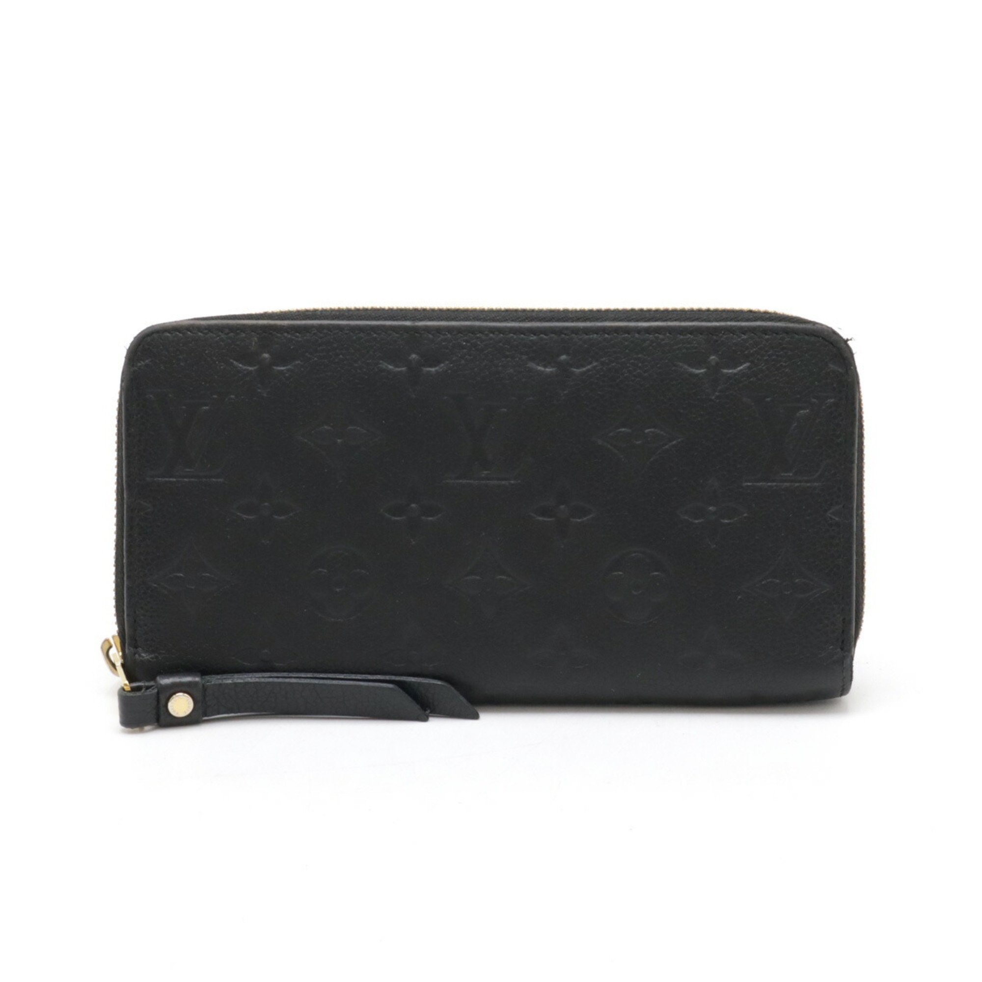 LOUIS VUITTON Louis Vuitton Monogram Empreinte Zippy Wallet Round Long Leather Noir Black M60571