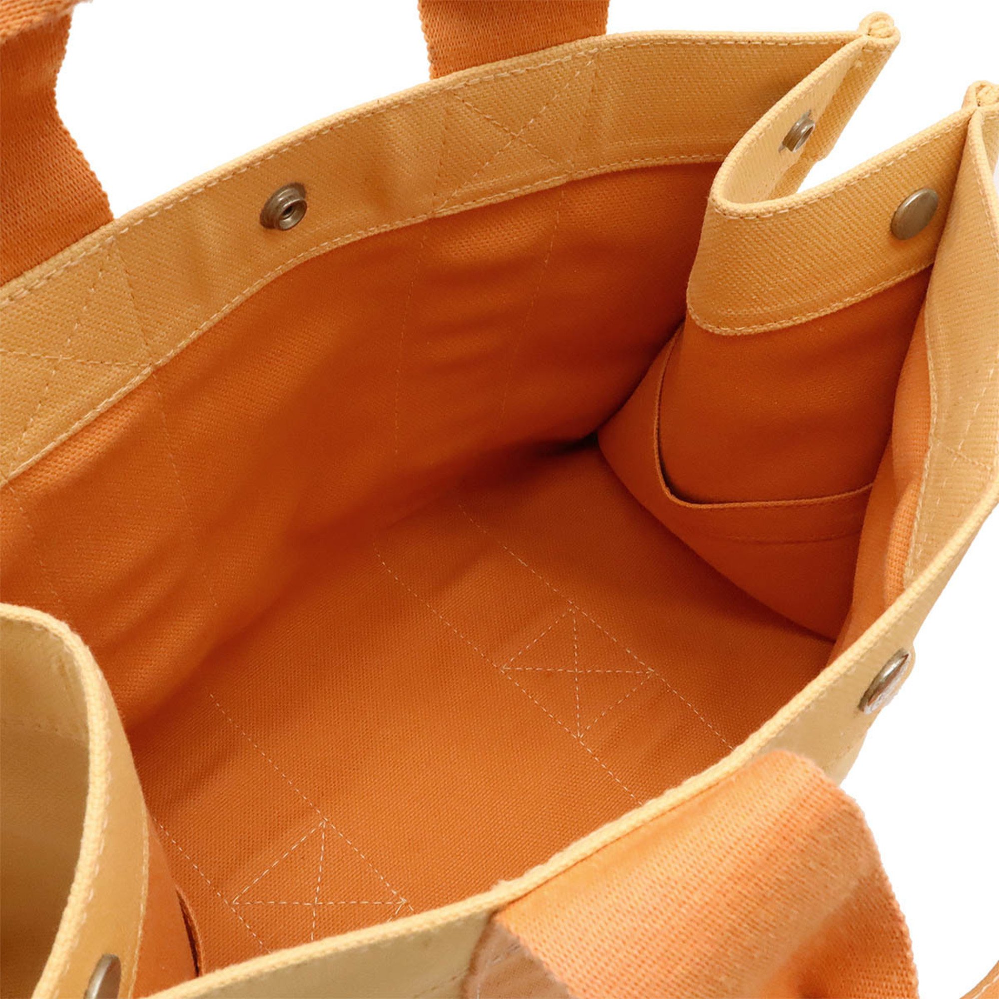 HERMES Hermes Bora PM Tote Bag Handbag Canvas Pastel Orange