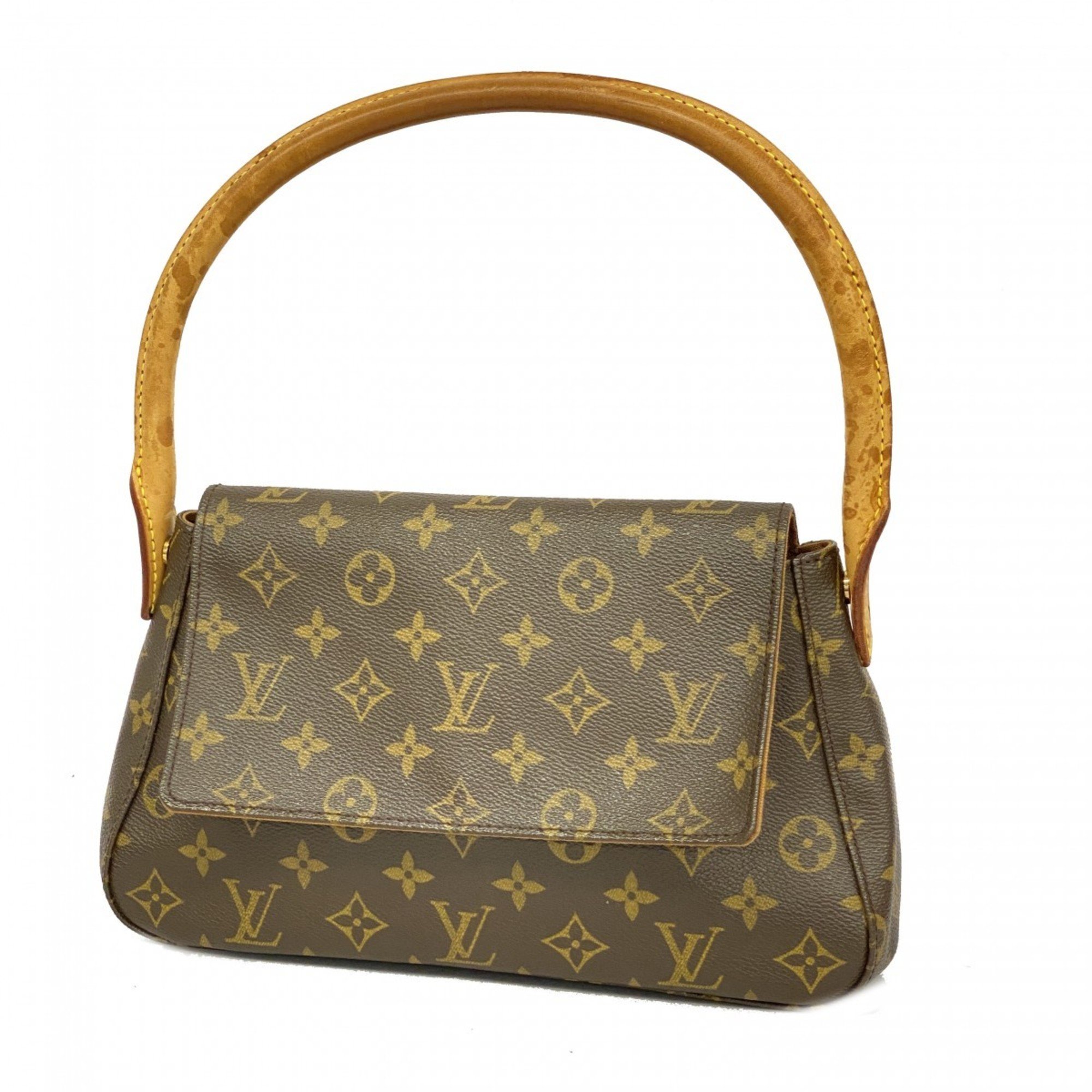 Louis Vuitton Shoulder Bag Monogram Looping M51147 Brown Ladies