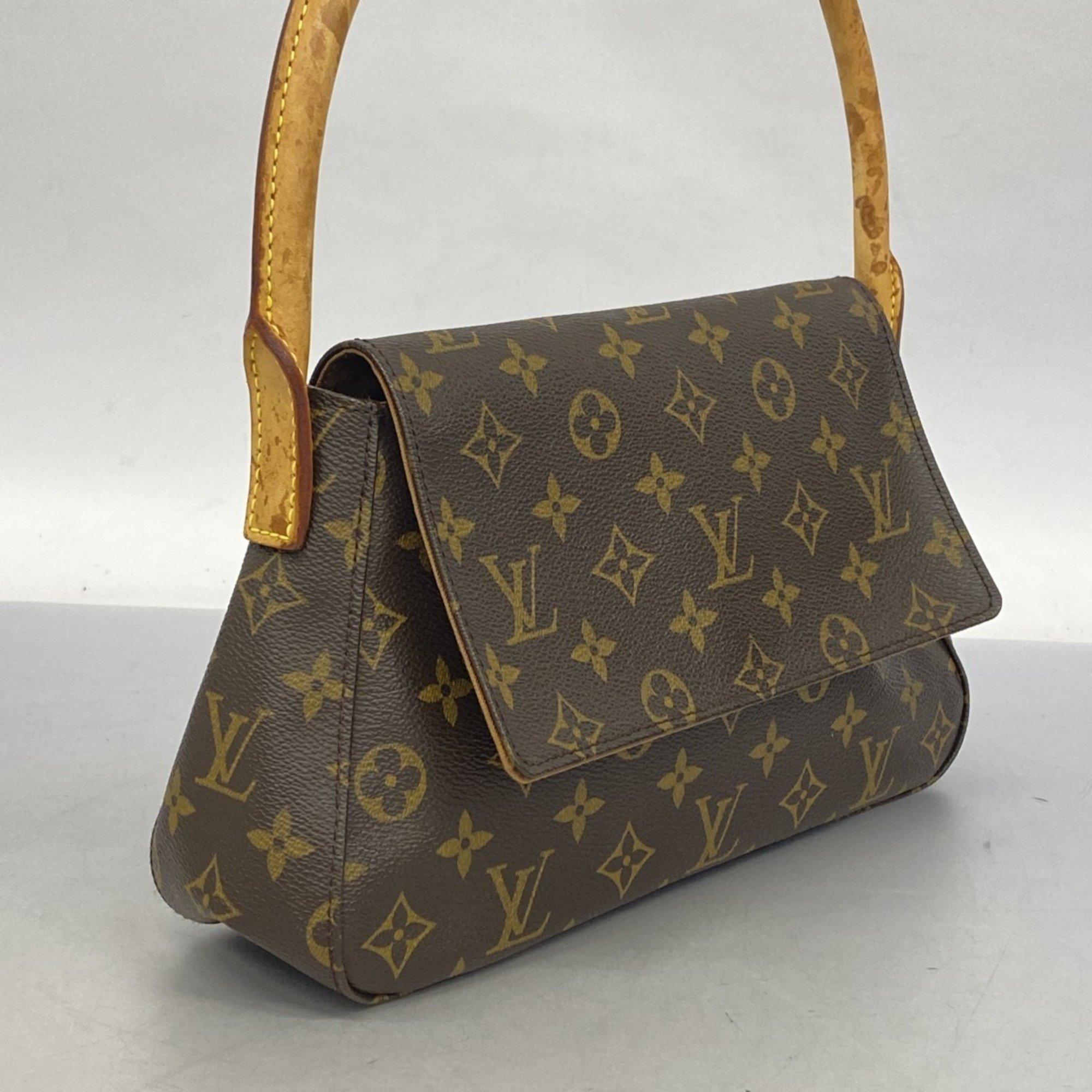 Louis Vuitton Shoulder Bag Monogram Looping M51147 Brown Ladies