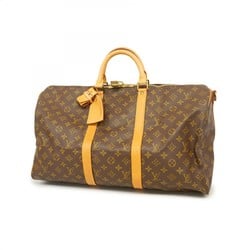 Louis Vuitton Boston Bag Monogram Keepall Bandouliere 50 M41416 Brown Men's Women's