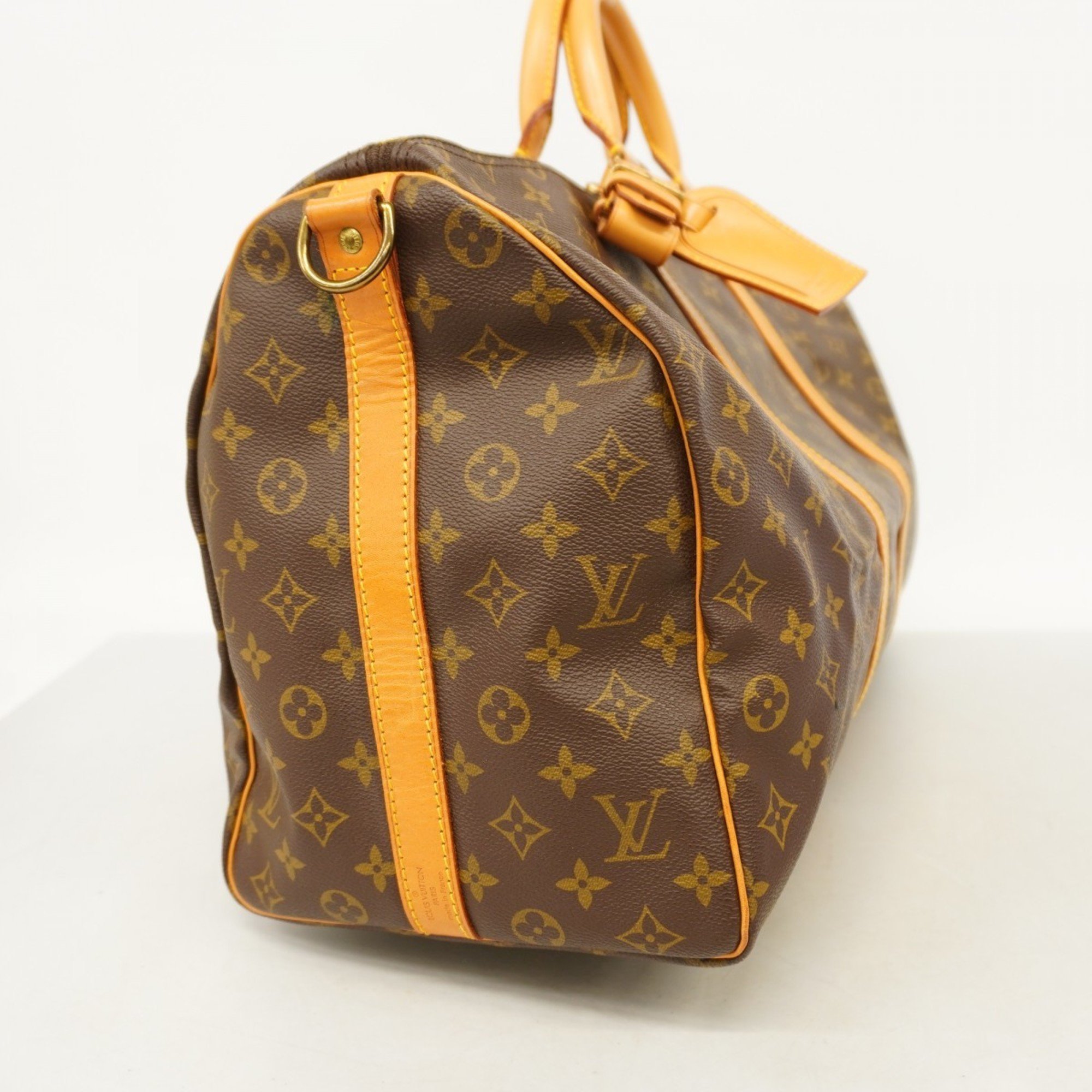 Louis Vuitton Boston Bag Monogram Keepall Bandouliere 50 M41416 Brown Men's Women's