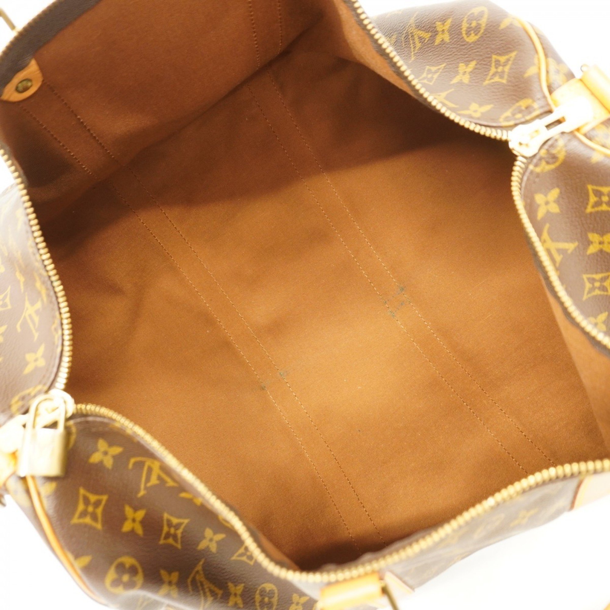 Louis Vuitton Boston Bag Monogram Keepall Bandouliere 50 M41416 Brown Men's Women's