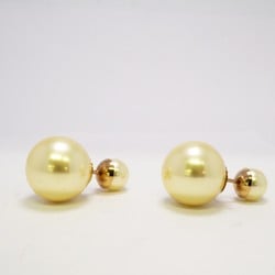 Christian Dior Earrings, Fake Pearl, GP Plated, Gold, Women's