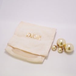 Christian Dior Earrings, Fake Pearl, GP Plated, Gold, Women's