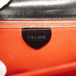 Celine Shoulder Bag, Carriage Hardware, Leather, Black, Women's