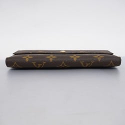 Louis Vuitton Tri-fold Long Wallet Monogram Portefeuille International M61217 Brown Men's Women's