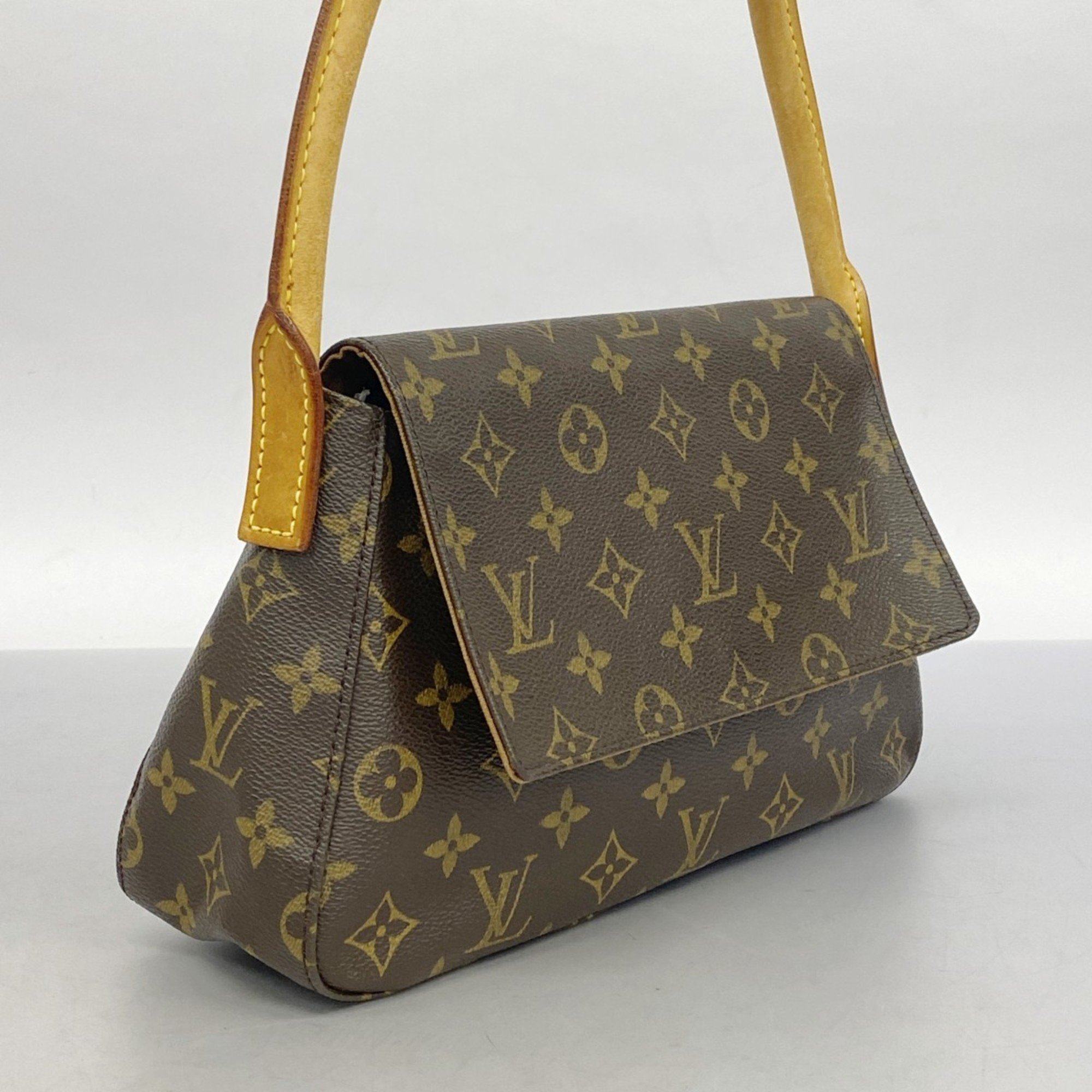 Louis Vuitton Shoulder Bag Monogram Looping M51147 Brown Ladies