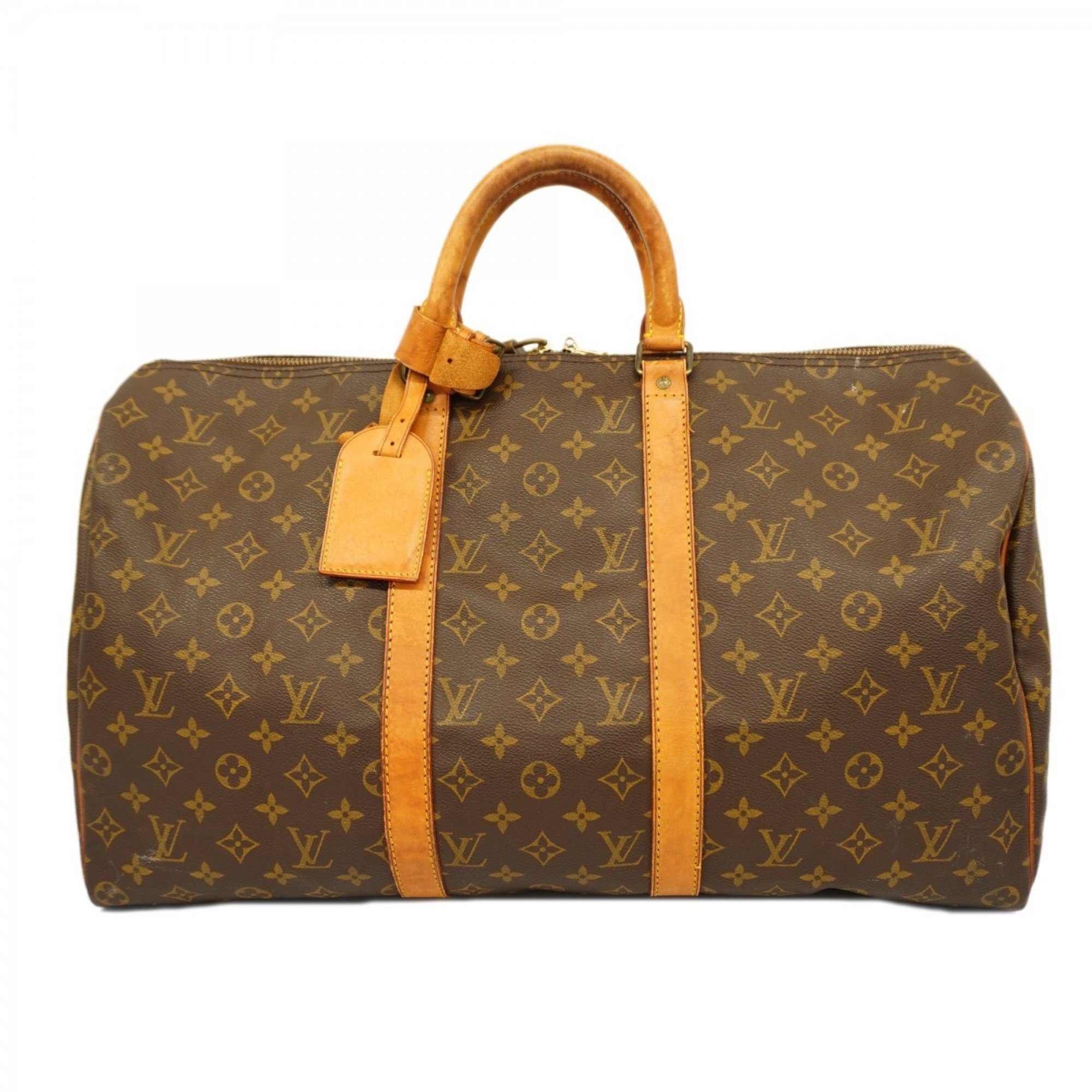 Louis Vuitton Boston Bag Monogram Keepall 50 M41426 Brown Men's Women's