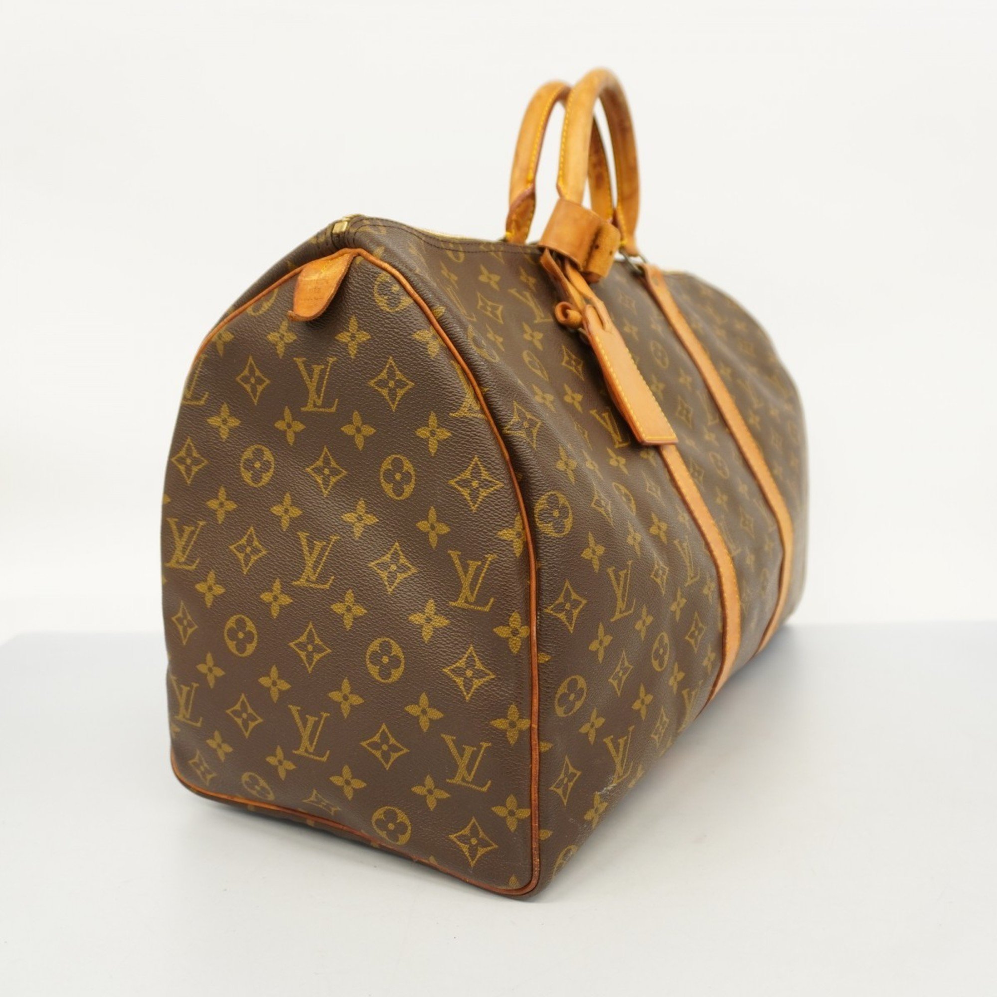 Louis Vuitton Boston Bag Monogram Keepall 50 M41426 Brown Men's Women's