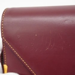 Cartier Shoulder Bag Must Leather Bordeaux Women's