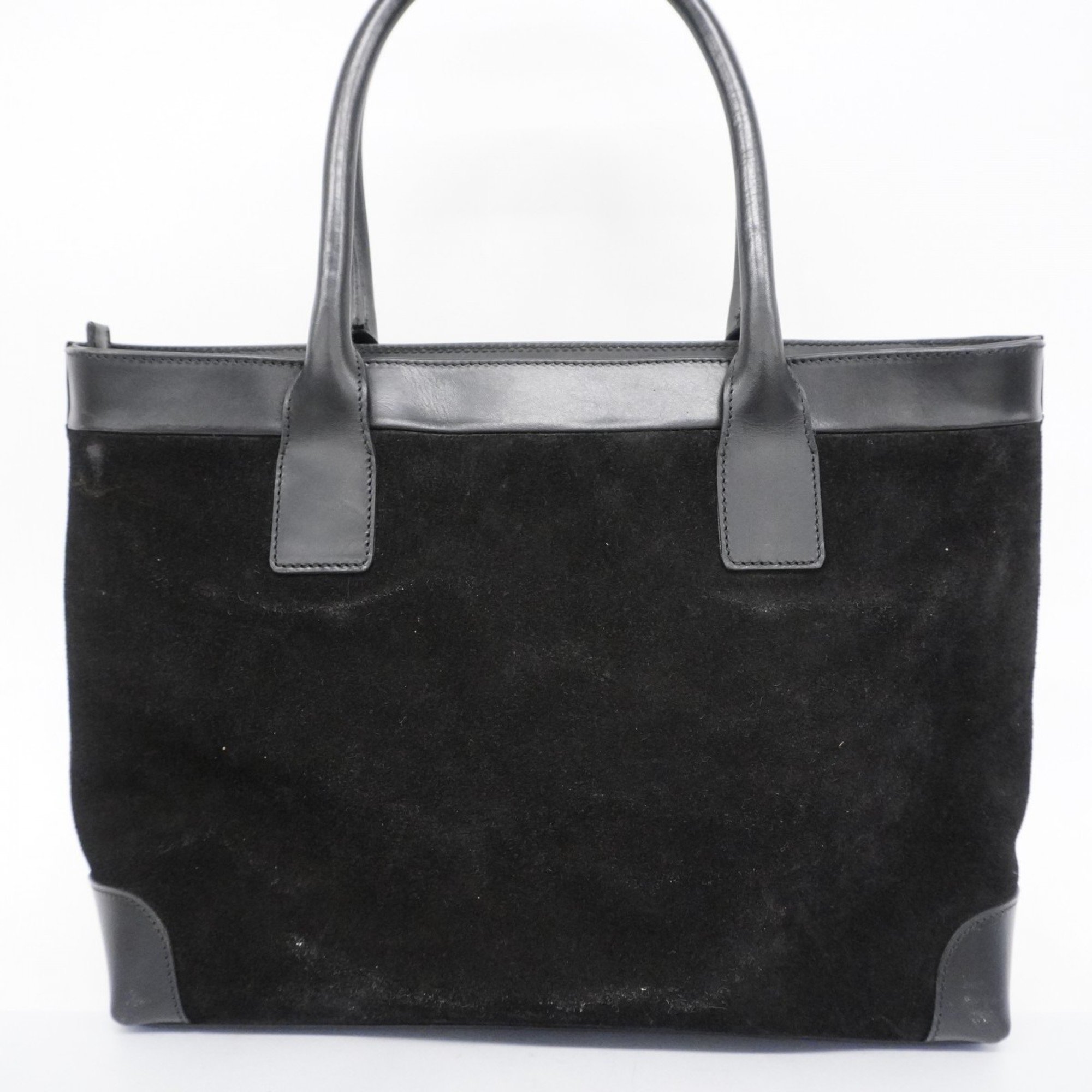 Gucci Tote Bag Sherry Line 33890 Suede Black Women's