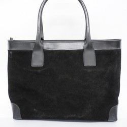 Gucci Tote Bag Sherry Line 33890 Suede Black Women's