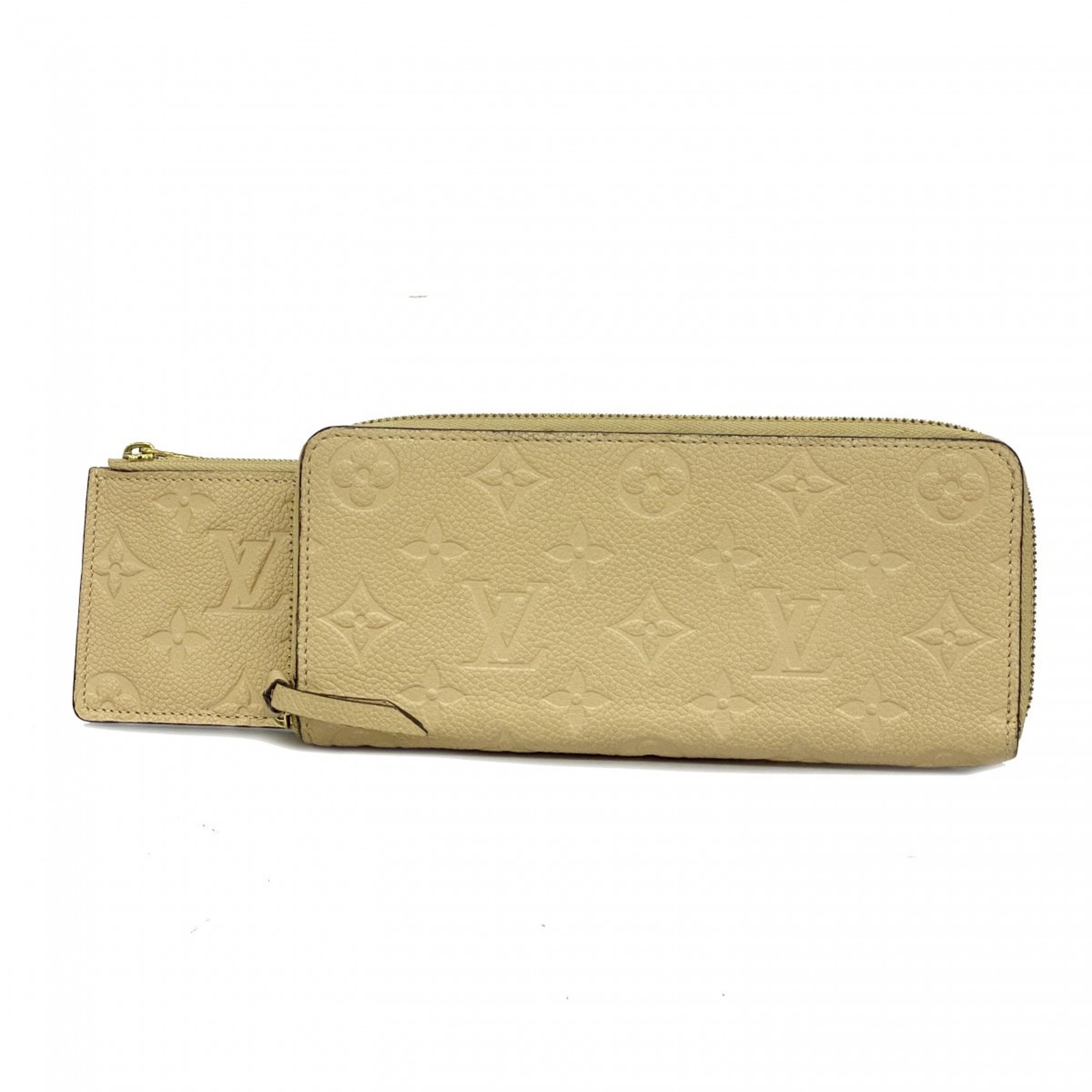 Louis Vuitton Long Wallet Monogram Empreinte Portefeuille Clemence M60173 Dune Ladies