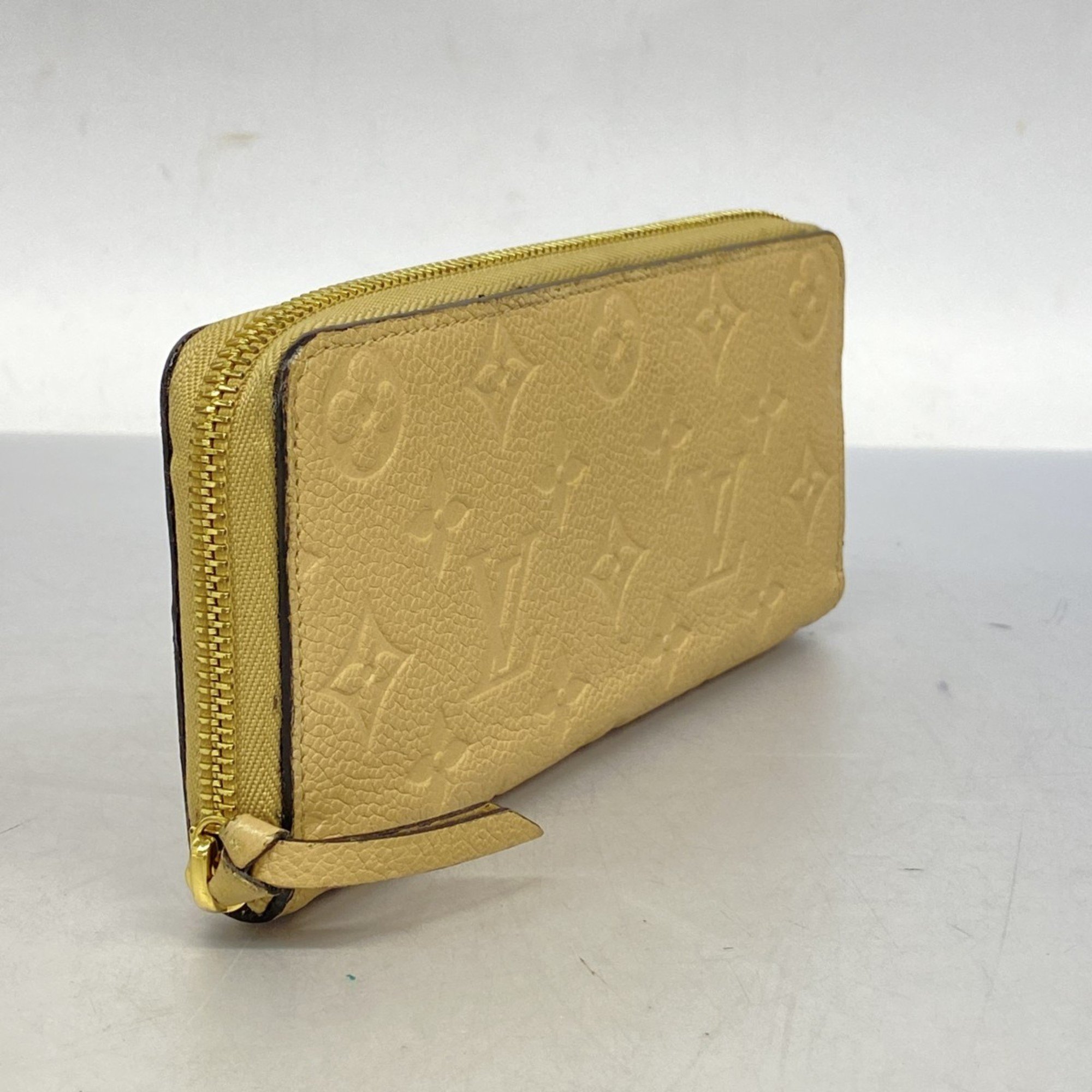 Louis Vuitton Long Wallet Monogram Empreinte Portefeuille Clemence M60173 Dune Ladies