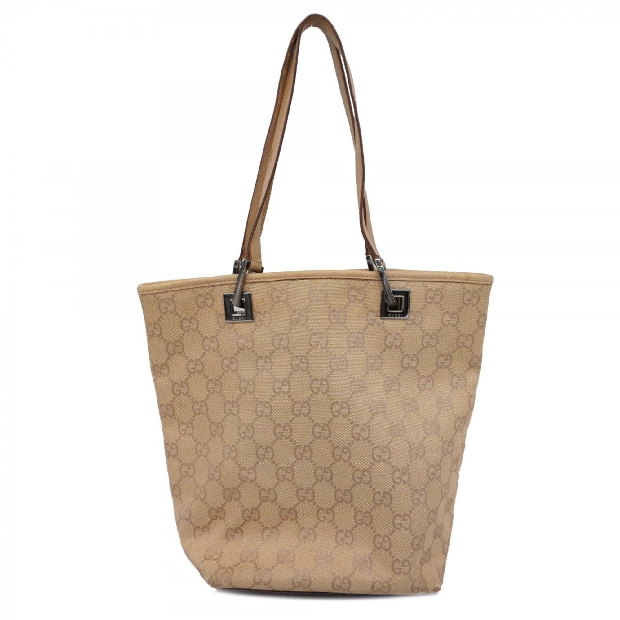 Gucci Tote Bag GG Canvas 31244 Beige Women's