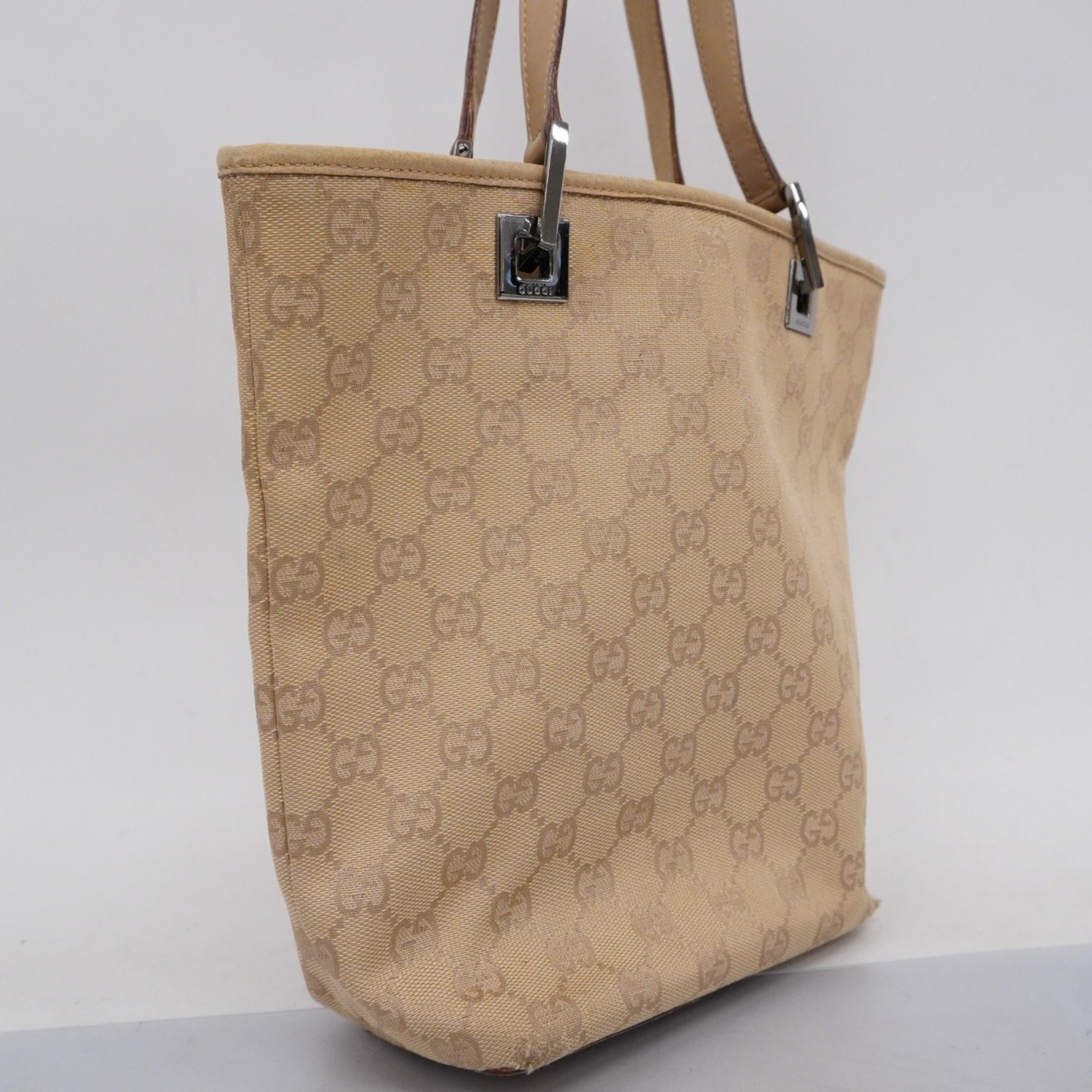 Gucci Tote Bag GG Canvas 31244 Beige Women's