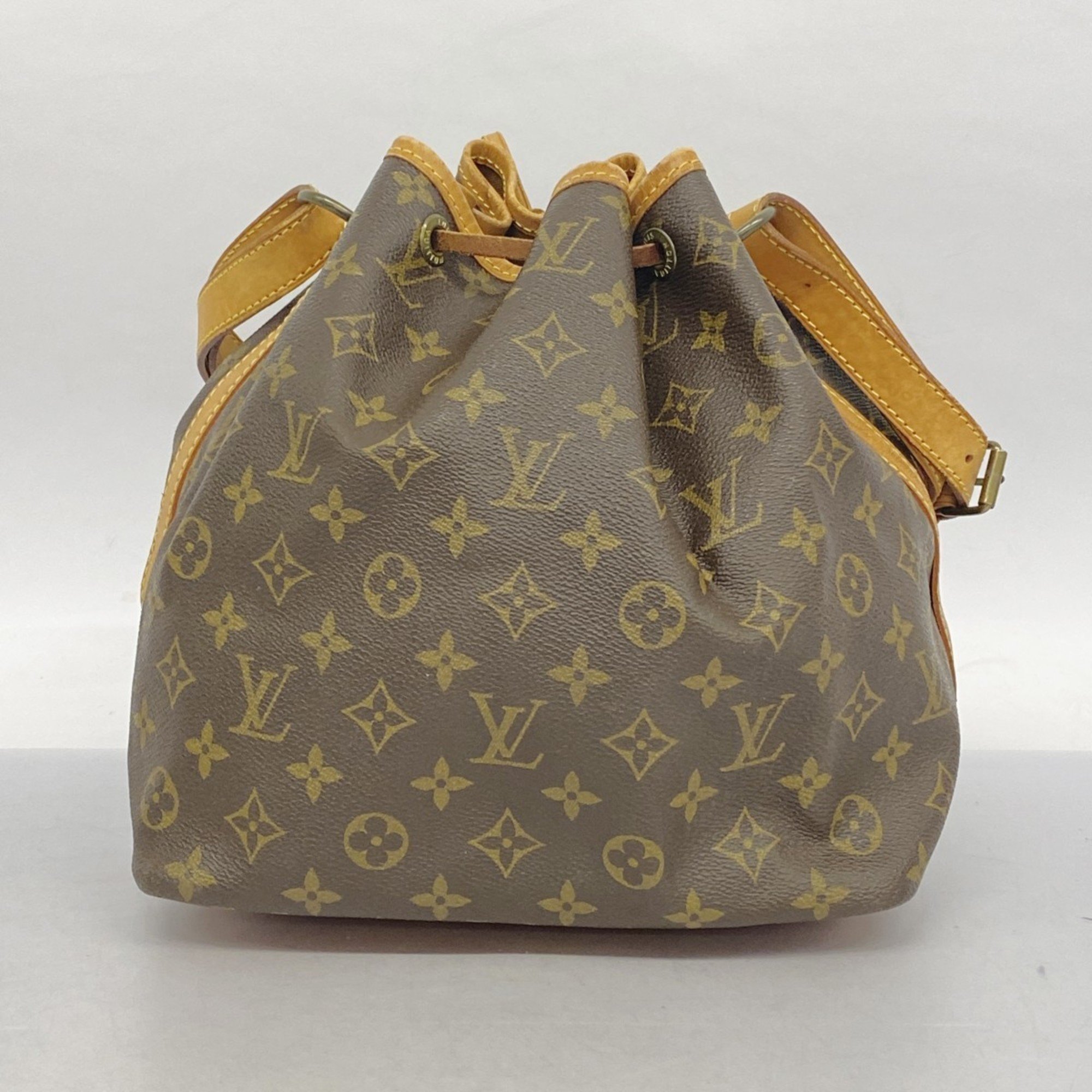 Louis Vuitton Shoulder Bag Monogram Petit Noe M42226 Brown Ladies