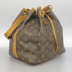 Louis Vuitton Shoulder Bag Monogram Petit Noe M42226 Brown Ladies