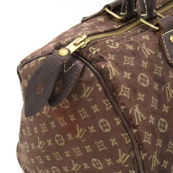 LOUIS VUITTON Louis Vuitton Monogram Run Speedy 30 Handbag Boston Bag Canvas Ebene Brown M95224