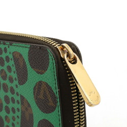 LOUIS VUITTON Louis Vuitton Monogram Pumpkin Dot Zippy Wallet Round Vert Yayoi Kusama M60451