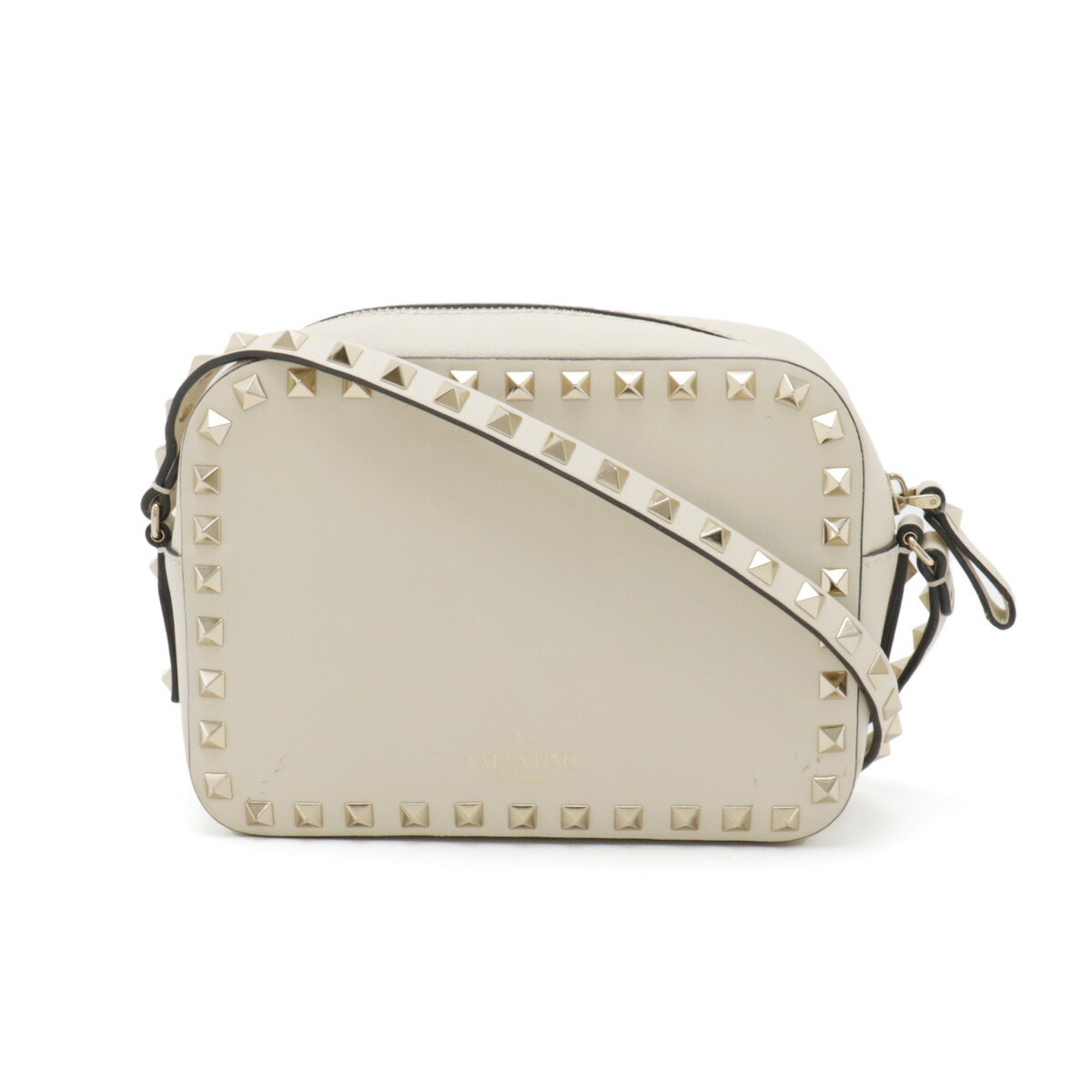 VALENTINO GARAVANI Valentino Garavani Rockstud Shoulder Bag Pochette Ivory RW2B0809BOL