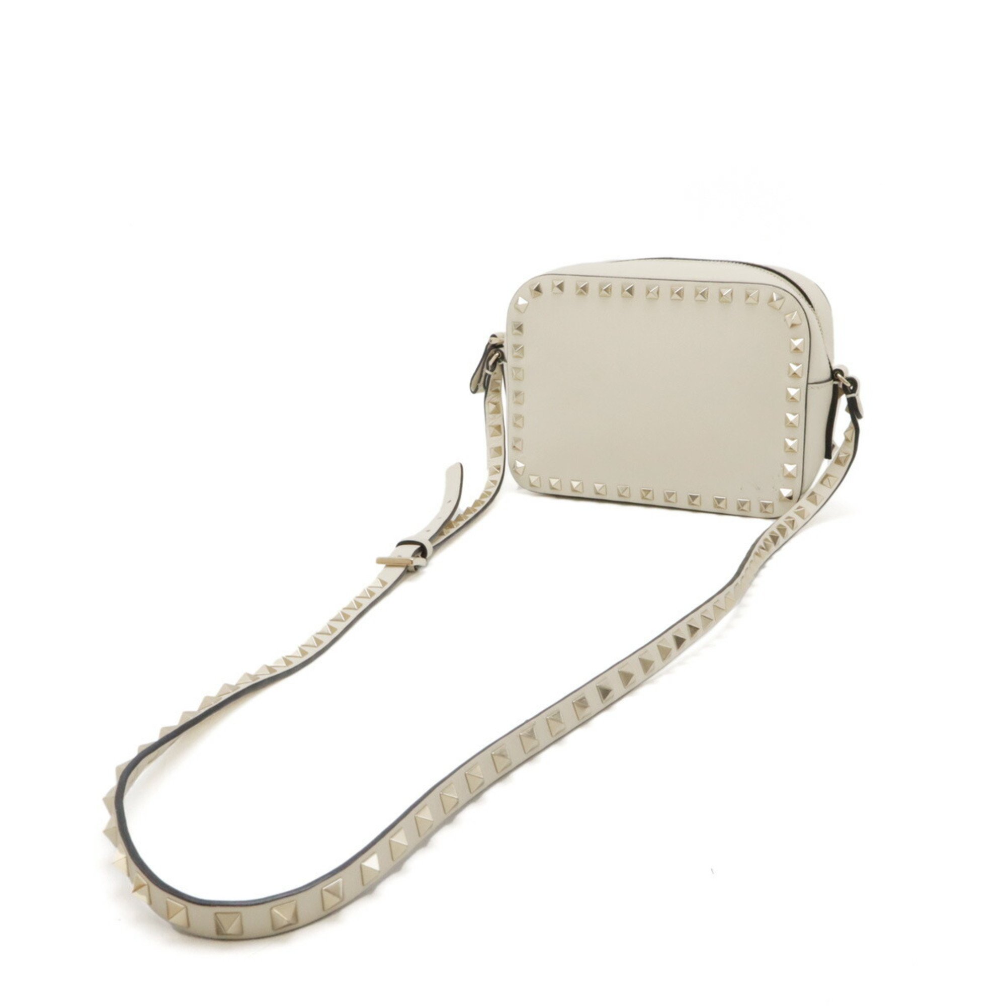 VALENTINO GARAVANI Valentino Garavani Rockstud Shoulder Bag Pochette Ivory RW2B0809BOL