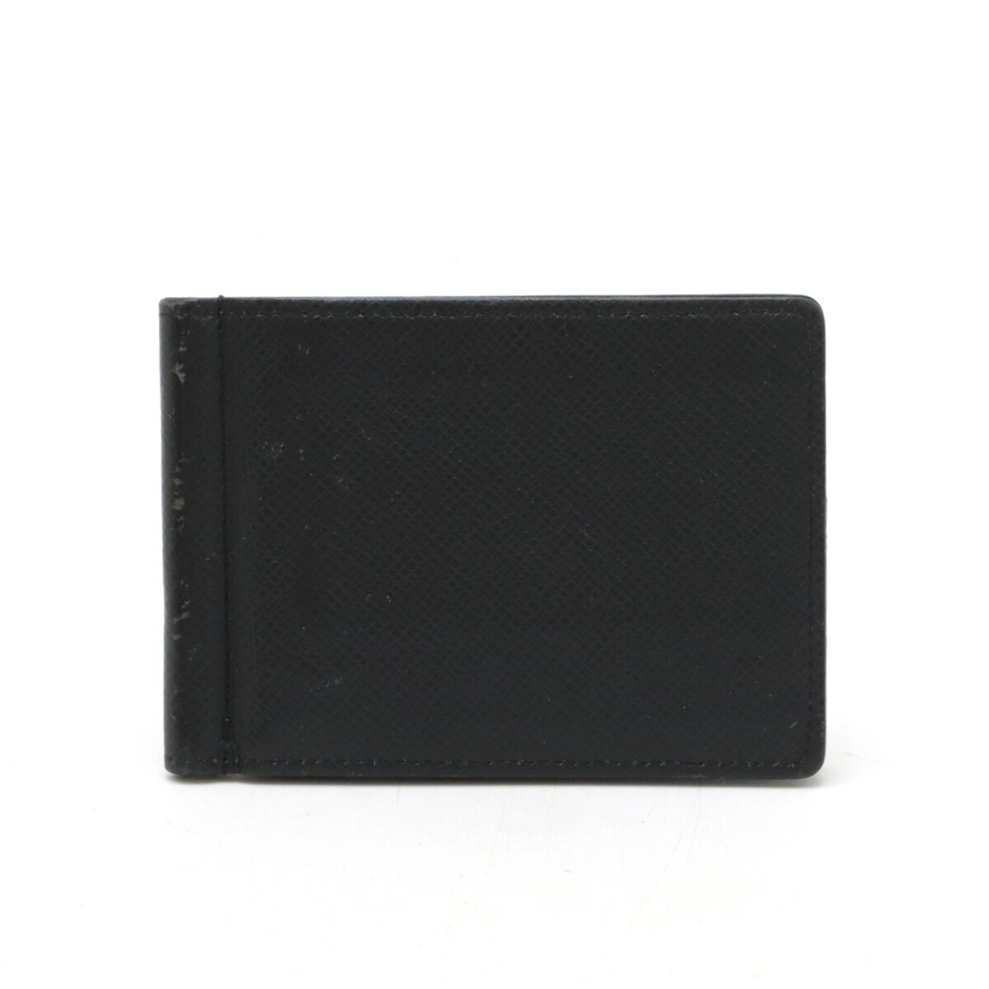 LOUIS VUITTON Taiga Portefeuille Pans Bi-fold Wallet Money Clip Leather Noir Black M62978