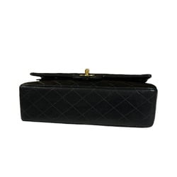 Chanel Matelasse Shoulder Bag Lambskin A01112 Black Women's CHANEL Double Chain Flap