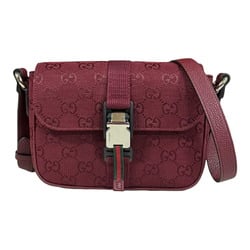 Gucci Shoulder Bag GG Canvas 802100 Red Men's GUCCI