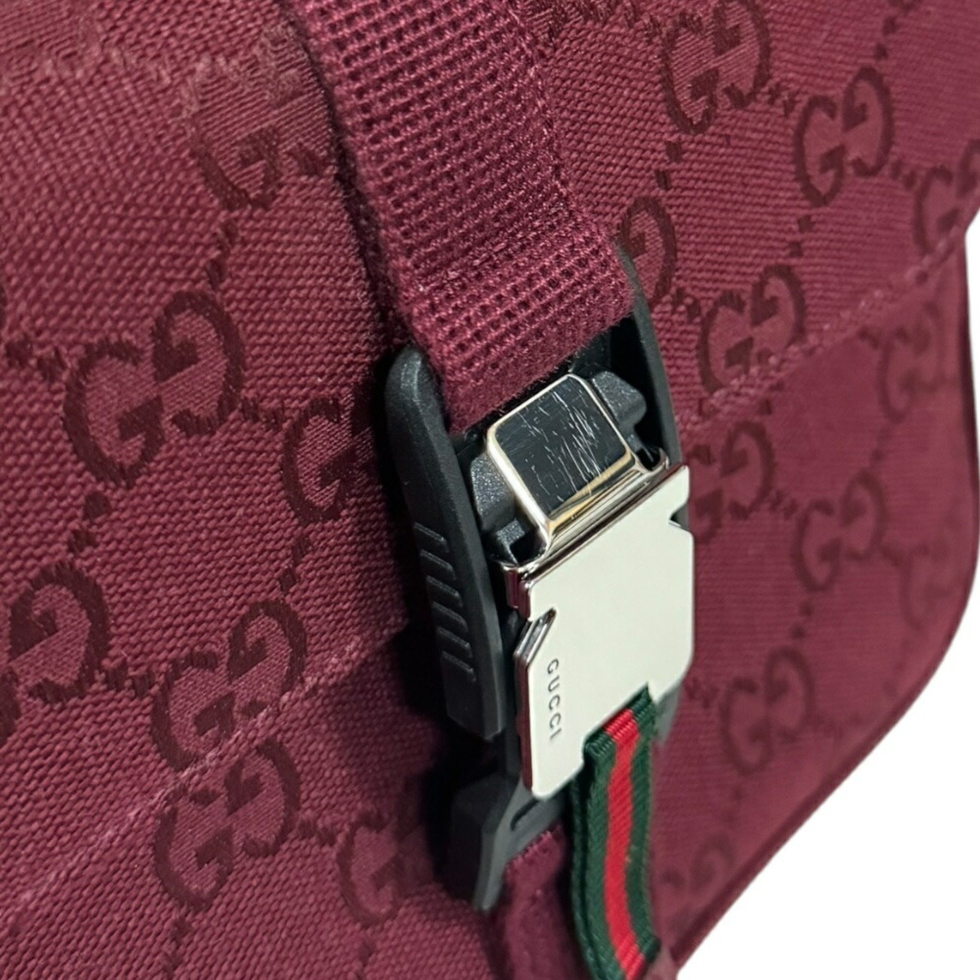 Gucci Shoulder Bag GG Canvas 802100 Red Men's GUCCI