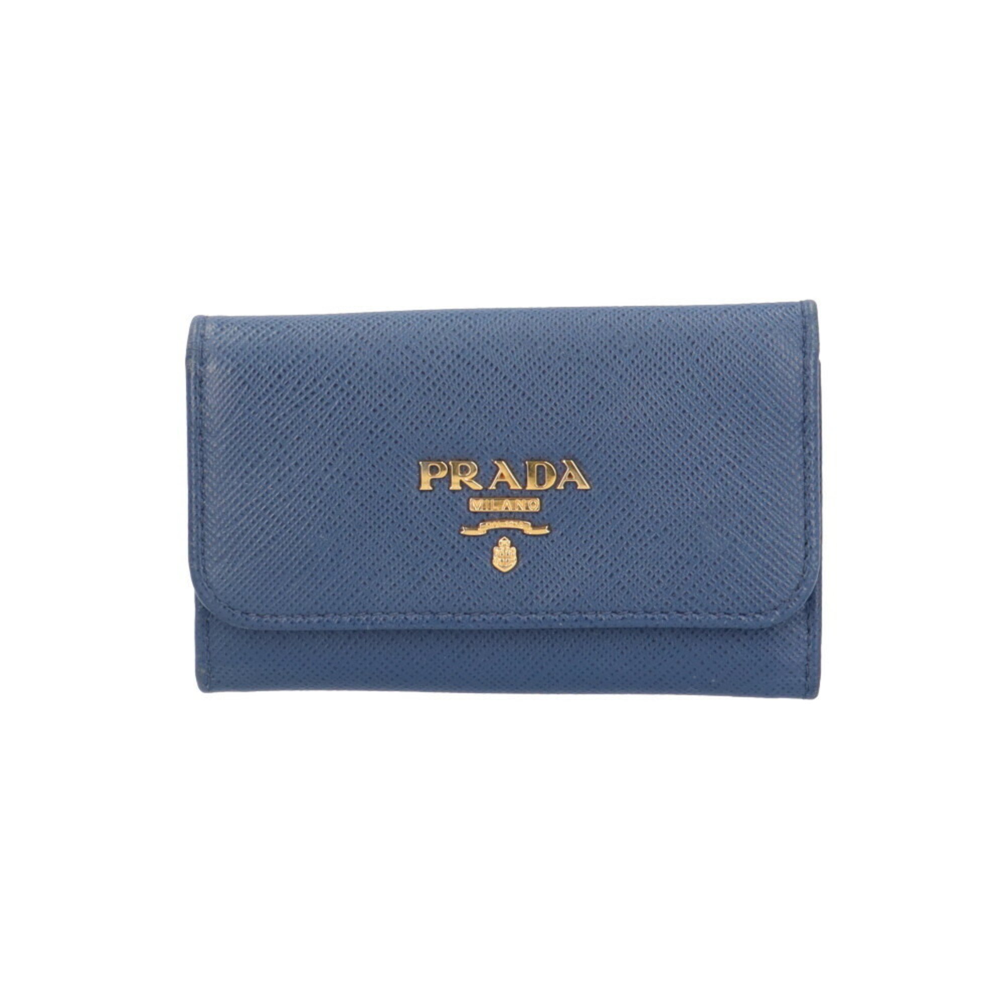 Prada Saffiano Key Case Leather 1PG222 Men's PRADA