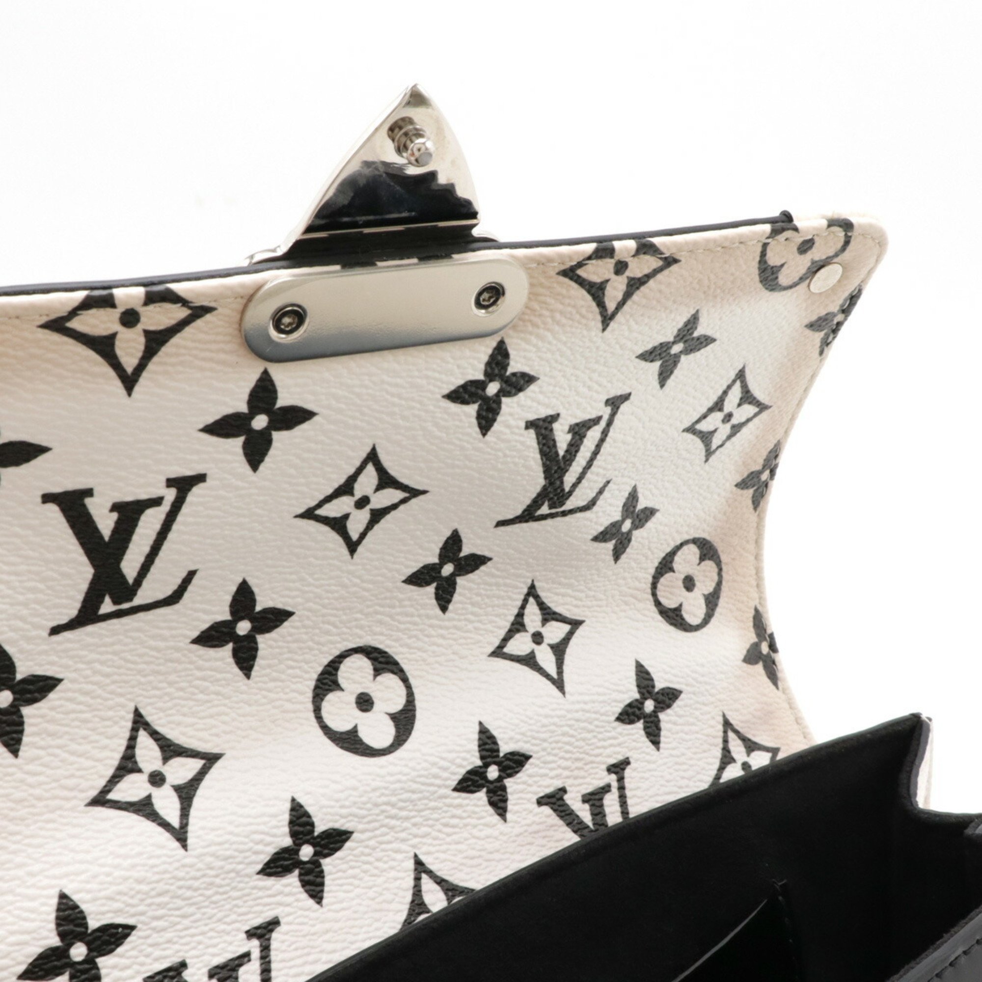 LOUIS VUITTON Louis Vuitton Monogram Vernis Epi Winewood PM Chain Bag Shoulder Noir Black White M90445